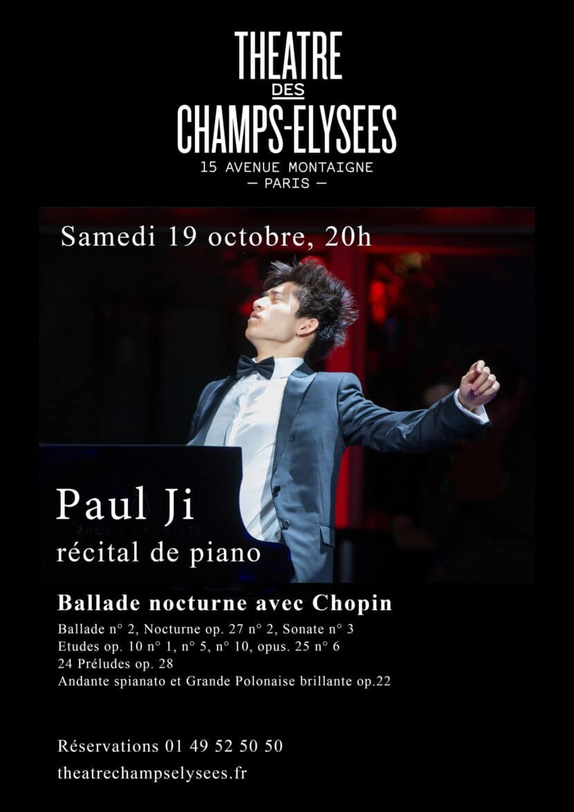 Paul Ji en concert au Théâtre des Champs Elysées à Paris